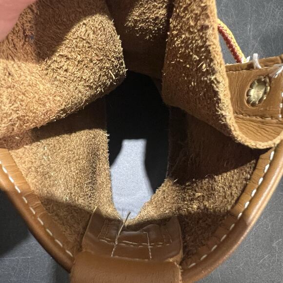 LL Bean Boots Womens 6 Brown Blue Duck Unlined Lace Up Boots - Picture 10 of 11